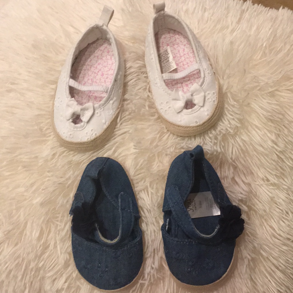 2 New Carters Beautiful Baby Girl Shoes